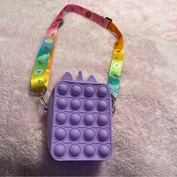 Purple Sensory Fidget Unicorn Purse, New - Picture 2 of 4